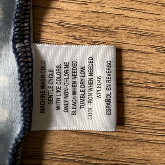 Charter Club Petite Navy and White Dot Tank Top - Picture 2 of 4